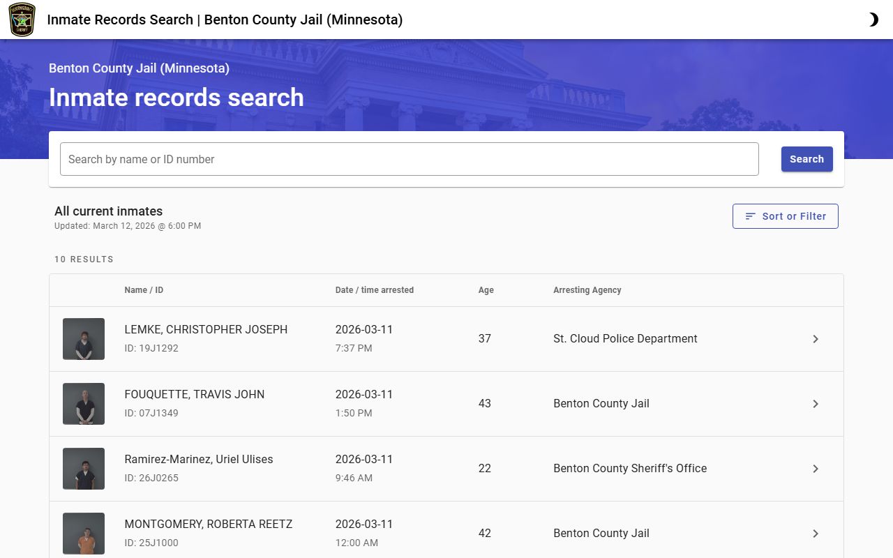 Benton County busted mugshots current inmate list
