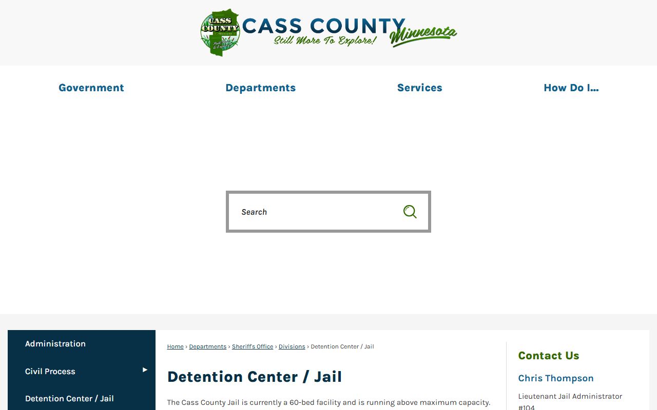 Cass County busted mugshots detention center page