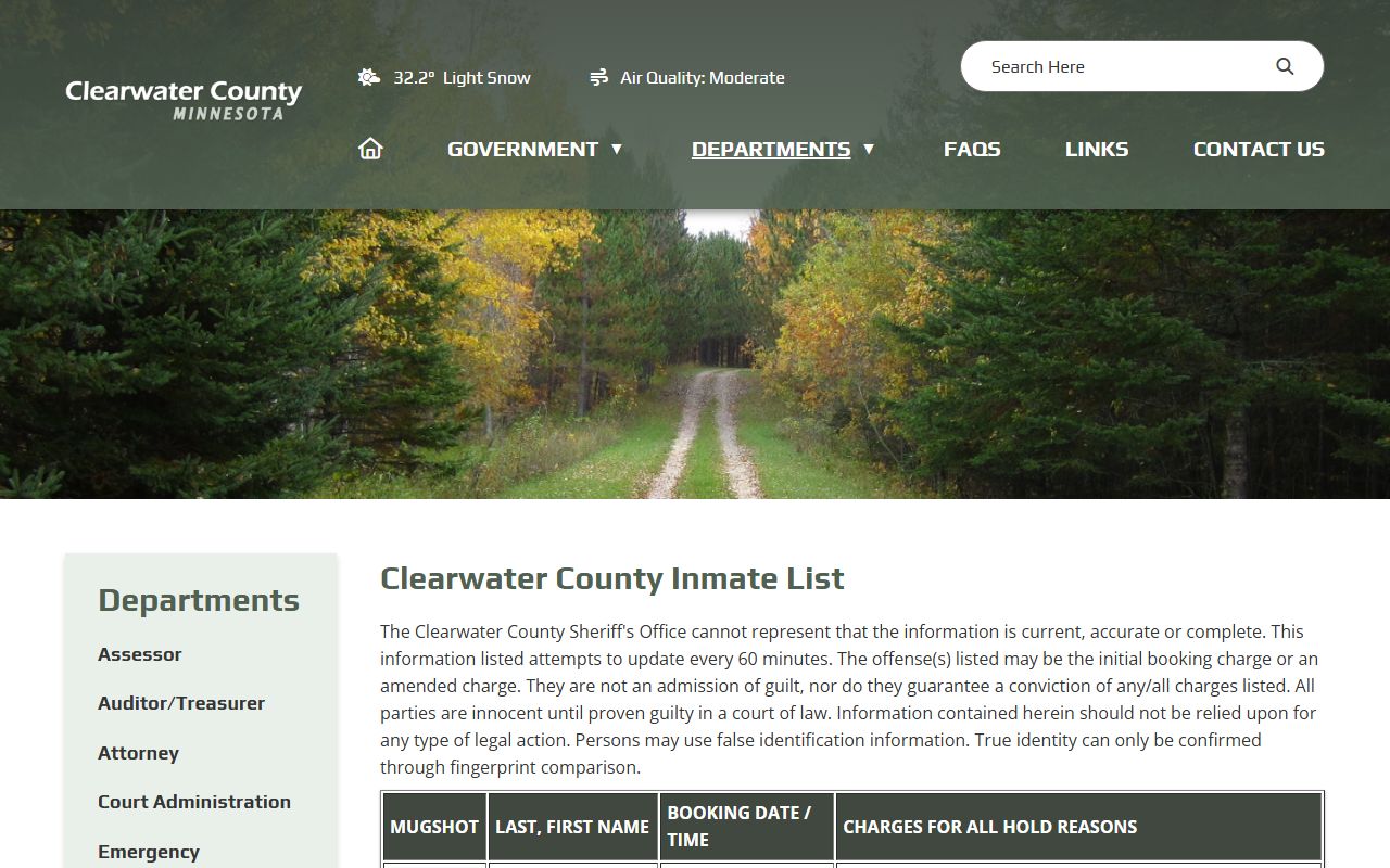 Clearwater County busted mugshots inmate list