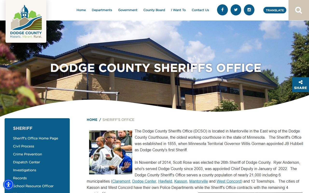 Dodge County busted mugshots county Sheriff's Office page