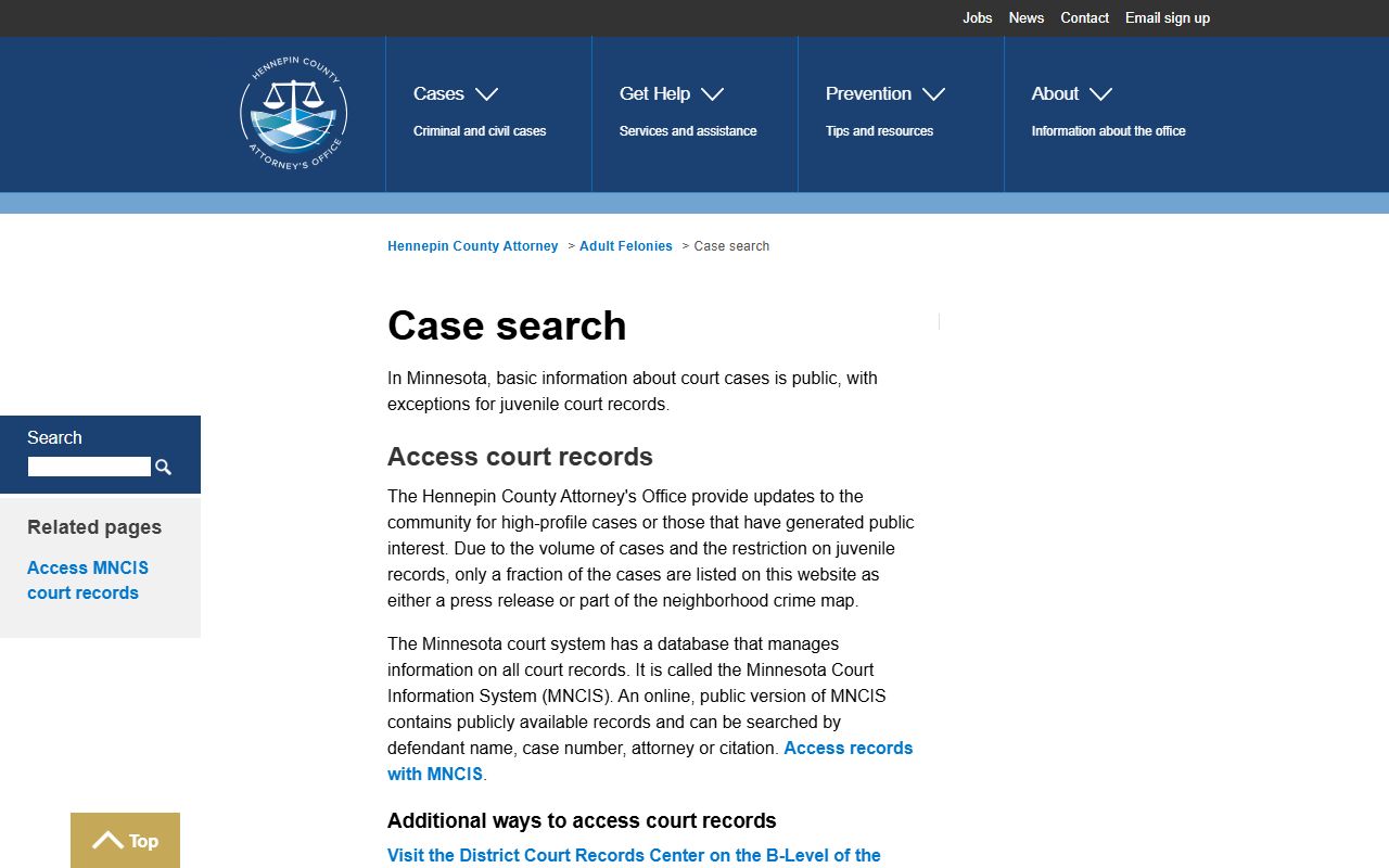 Hennepin County busted mugshots case search tool