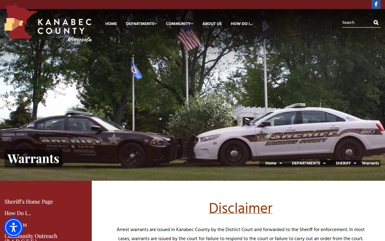 Kanabec County busted mugshots warrants page