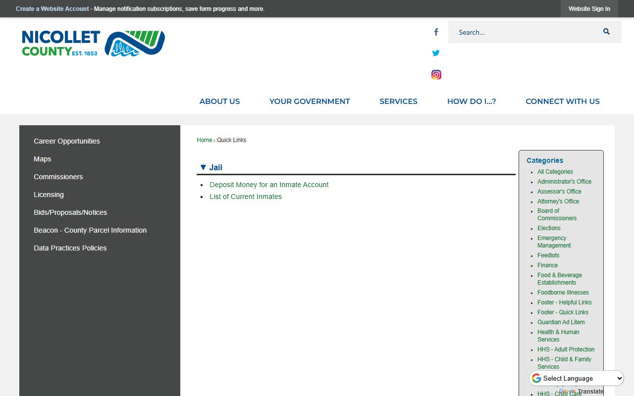 Nicollet County busted mugshots quick links page
