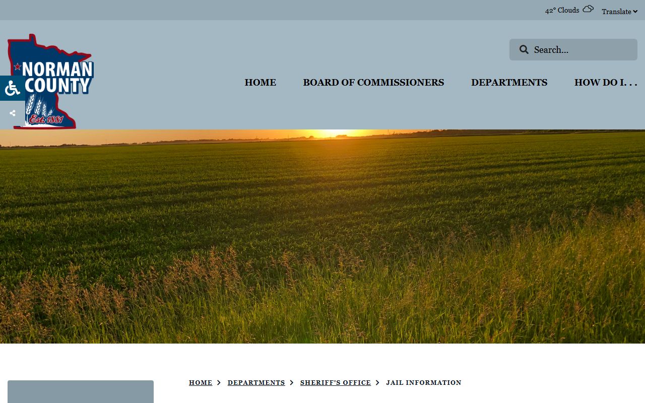 Norman County busted mugshots jail information page